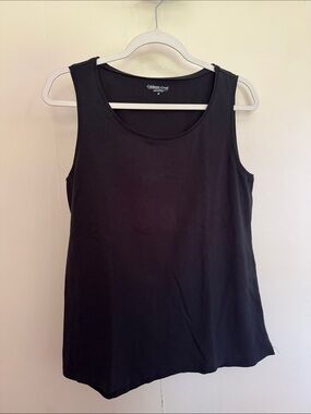 Coldwater Creek Black Sleeveless Scoop-Neck Tank Top